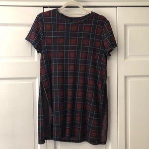 Plaid shirt sleeve top